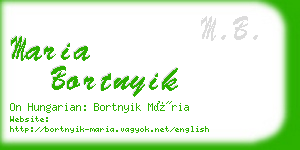 maria bortnyik business card